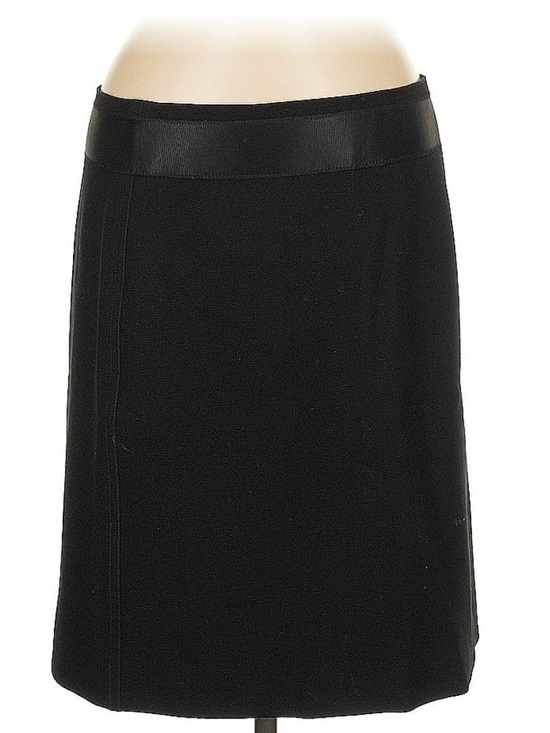 Ann Taylor Dresses & Skirts - Ann Taylor Black Pencil Skirt with shiny Waistband